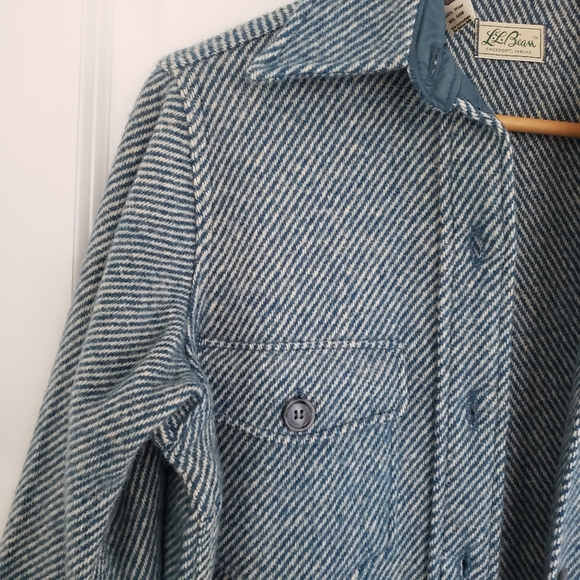 L.L. Bean Vintage Wool Up Shirt Shacket Size 12 - Picture 2 of 7